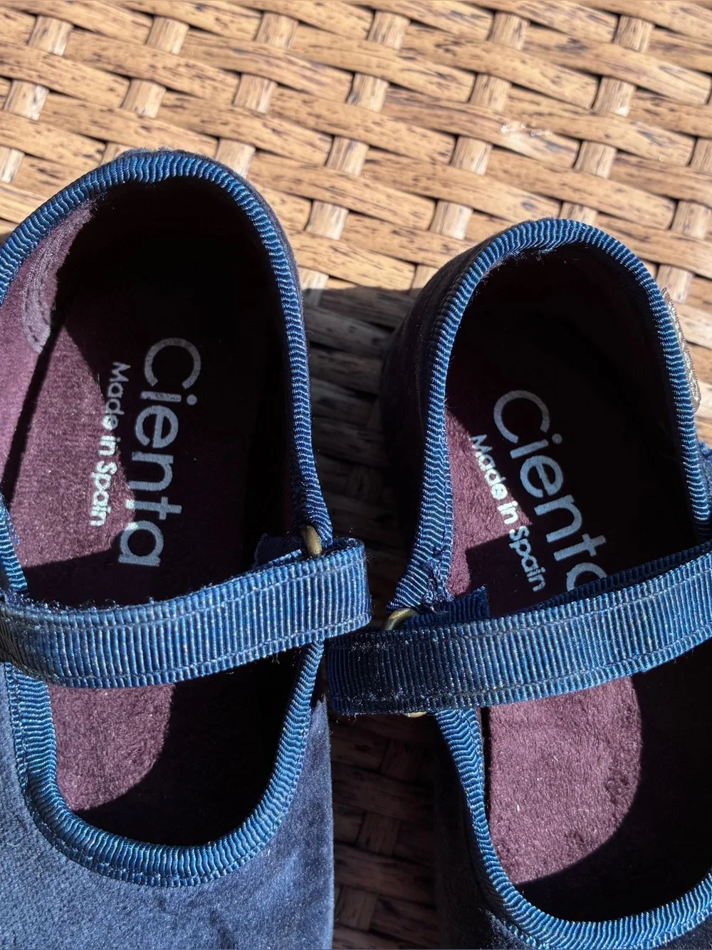 Cienta Navy Velvet Mary Jane Shoes Toddler Preppy Balletcore Made in Spain